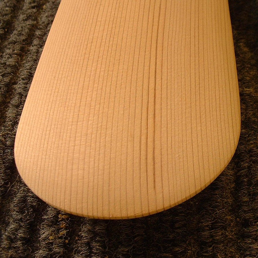 Fine-sanded paddle tip